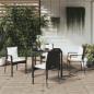 Preview: ARDEBO.de - 5-tlg. Garten-Essgruppe mit Kissen Schwarz Poly Rattan