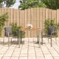 Preview: ARDEBO.de - 3-tlg. Garten-Essgruppe mit Kissen Grau Poly Rattan