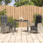 Preview: ARDEBO.de - 3-tlg. Garten-Essgruppe mit Kissen Grau Poly Rattan