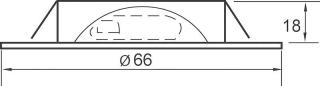 Preview: Nobile N 5020 COB LED Möbeleinbauleuchte, 3,3W, IP20, nickel gebürstet (1850208409)