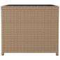 Preview: Beistelltisch mit Glasplatte Beige Poly Rattan & Hartglas