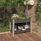 Preview: ARDEBO.de - Garten-Hochbeet mit Ablage Grau 100x50x75 cm WPC