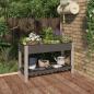 Preview: ARDEBO.de - Garten-Hochbeet mit Ablage Grau 120x50x75 cm WPC