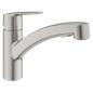 Preview: ARDEBO.de GROHE QuickFix Start Küchenarmatur, 1/2", herausziehbare Dual Spülbrause, supersteel (30531DC1)