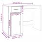 Preview: Schreibtisch mit Stauraum Räuchereiche Holzwerkstoff