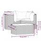 Preview: 4-tlg. Garten-Lounge-Set mit Kissen Grau Poly Rattan