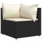 Preview: Garten-Ecksofas mit Kissen 2 Stk. Schwarz Poly Rattan