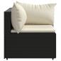 Preview: Garten-Ecksofas mit Kissen 2 Stk. Schwarz Poly Rattan