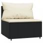 Preview: 4-tlg. Garten-Lounge-Set mit Kissen Schwarz Poly Rattan