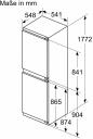 Preview: Siemens KI85NNFE0 iQ100 Einbau Kühl-/Gefrierkombination, Nischenhöhe 177,2 cm, 249 L, noFrost, Festtürtechnik, auto Airflow, safety Glas