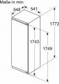 Preview: Siemens KI82LVFE0 iQ300 Einbaukühlschrank mit Gefrierfach, Nischenhöhe 177,5 cm, 280 L, Festtürtechnik, super Cooling, safety Glas, bottle Rack