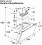 Preview: Siemens LC81KAN60 iQ500 A+ Kopffreihaube, 80 cm breit, 915 m³/h, cook Connect System, iQdrive Motor, Leistung 3-stufig + 1 Intensiv, Klarglas, schwarz bedruckt