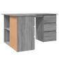 Preview: Eckschreibtisch Grau Sonoma 145x100x76 cm Holzwerkstoff