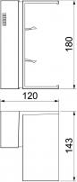 Preview: OBO Bettermann BRK IE70170 rws Inneneck, Signa Base, 120x143x180mm, reinweiß (6132756)