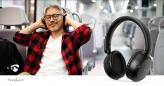 Preview: Drahtlose Over-Ear-Kopfhörer | max. Batteriespielzeit: 12 Std | Eingebautes Mikro | Drücken Sie Strg | Stimmkontrolle | Lautstärke-Regler | Schwarz