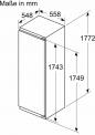 Preview: Siemens KI82LADD0 iQ500 Einbaukühlschrank mit Gefrierfach, Nischenhöhe 177,5 cm, 280 L, Festtürtechnik, hyperFresh, super Cooling, soft Closing