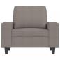 Preview: Sessel mit Hocker Taupe 60 cm Stoff