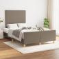 Preview: ARDEBO.de - Bettgestell ohne Matratze Taupe 120x200 cm Stoff