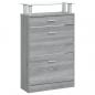 Preview: Schuhschrank Grau Sonoma 63x24x104 cm Holzwerkstoff