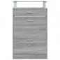 Preview: Schuhschrank Grau Sonoma 63x24x104 cm Holzwerkstoff