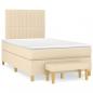 Preview: Boxspringbett mit Matratze Creme 120x200 cm Stoff