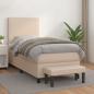 Preview: ARDEBO.de - Boxspringbett mit Matratze Cappuccino-Braun 90x200cm Kunstleder