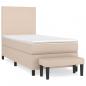 Preview: Boxspringbett mit Matratze Cappuccino-Braun 90x200cm Kunstleder