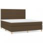 Preview: Boxspringbett mit Matratze Dunkelbraun 180x200 cm Stoff