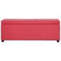 Preview: Bank mit Staufach 116 cm Rot Kunstleder