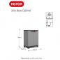 Preview: Keter Niedriger Lagerschrank Stilo Grau und Schwarz 90 cm