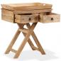 Preview: Beistelltisch Mangoholz Massiv 65 x 40 x 76 cm