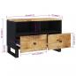 Preview: TV-Schrank 70x33x46 cm Massivholz Mango