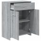 Preview: Badezimmerschrank Grau Sonoma 60x33x80 cm Holzwerkstoff