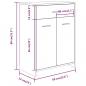 Preview: Badezimmerschrank Grau Sonoma 60x33x80 cm Holzwerkstoff