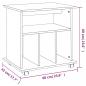 Preview: Rollschrank Grau Sonoma 60x45x60 cm Holzwerkstoff