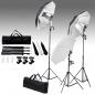 Preview: Fotostudio Set mit Hintergrund und Lampen-Set