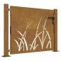 Preview: Gartentor 105x80 cm Cortenstahl Gras-Design