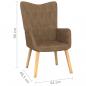 Preview: Relaxsessel mit Hocker Taupe Stoff