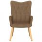 Preview: Relaxsessel mit Hocker Taupe Stoff