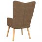 Preview: Relaxsessel mit Hocker Taupe Stoff