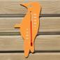 Preview: Nature Garten Wandthermometer Vogelform Orange