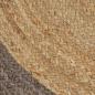 Preview: Teppich Handgefertigt Jute mit Grauem Rand 180 cm