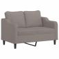 Preview: 2-Sitzer-Sofa Taupe 140 cm Stoff