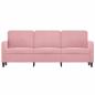 Preview: 3-Sitzer-Sofa Rosa 180 cm Samt