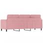 Preview: 3-Sitzer-Sofa Rosa 180 cm Samt