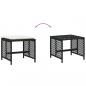 Preview: Gartenhocker mit Kissen 4 Stk. Schwarz 41x41x36 cm Poly Rattan