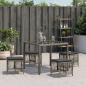 Preview: Gartenhocker mit Kissen 4 Stk. Grau 41x41x36 cm Poly Rattan