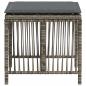 Preview: Gartenhocker mit Kissen 4 Stk. Grau 41x41x36 cm Poly Rattan