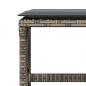 Preview: Gartenhocker mit Kissen 4 Stk. Grau 41x41x36 cm Poly Rattan