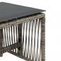 Preview: Gartenhocker mit Kissen 4 Stk. Grau 41x41x36 cm Poly Rattan